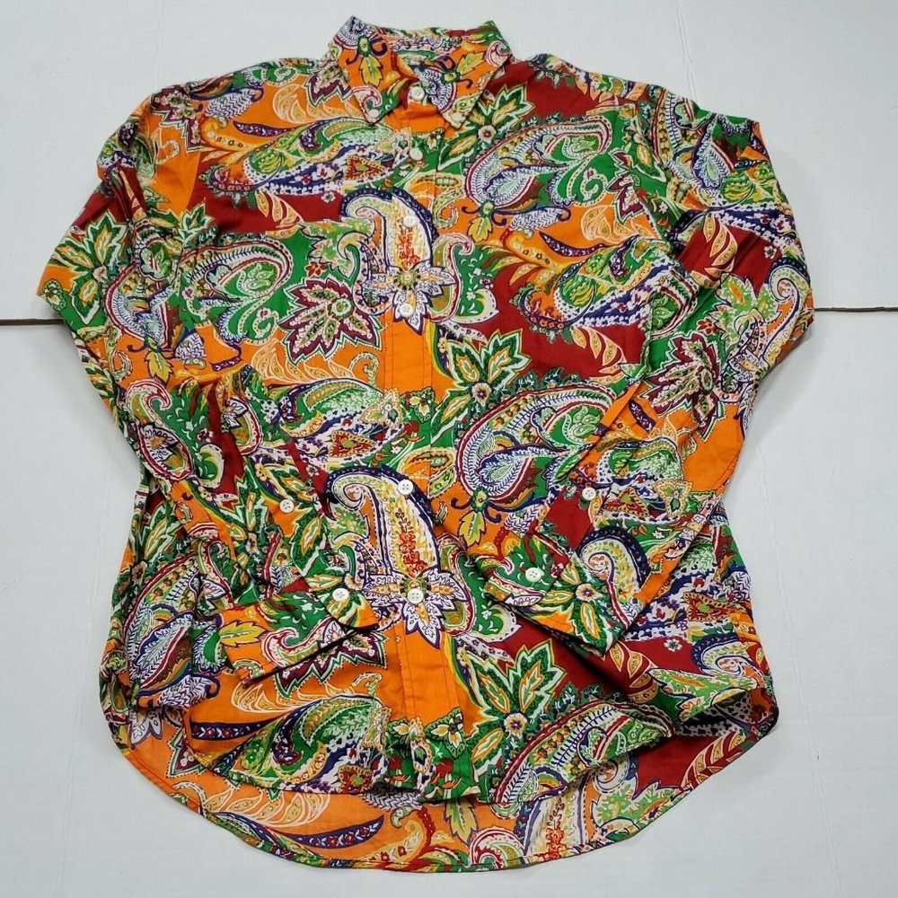 Polo Ralph Lauren Long Sleeve Button Down Dress Shirt Small Excellent Condition